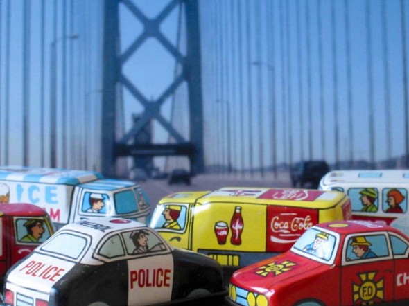 Cars on the bay bridge